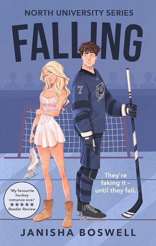 Falling: A must-read fake-dating college romance with a figure skater x ice hockey player, perfect for summer 2025 cover image