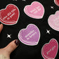 Candy Hearts Trope Tote - Black
