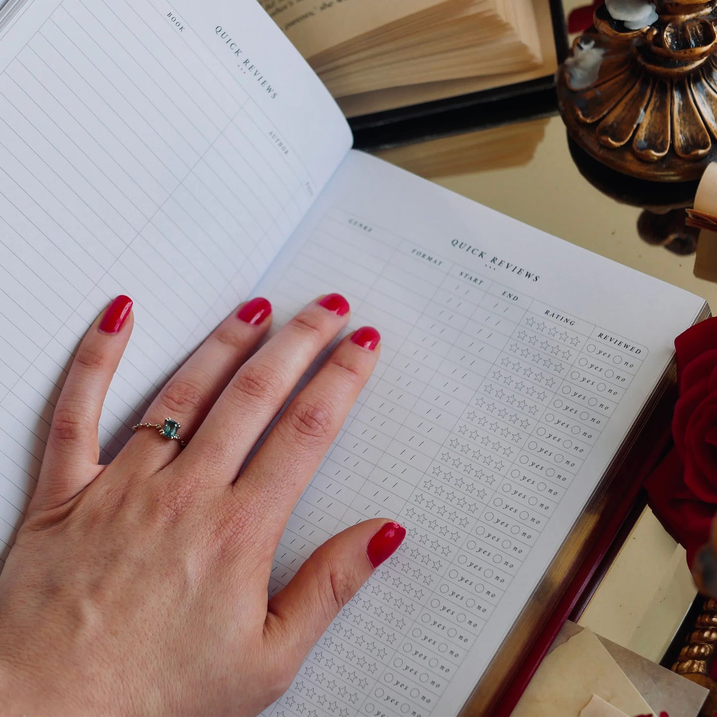 Reading Journal - Crimson Red