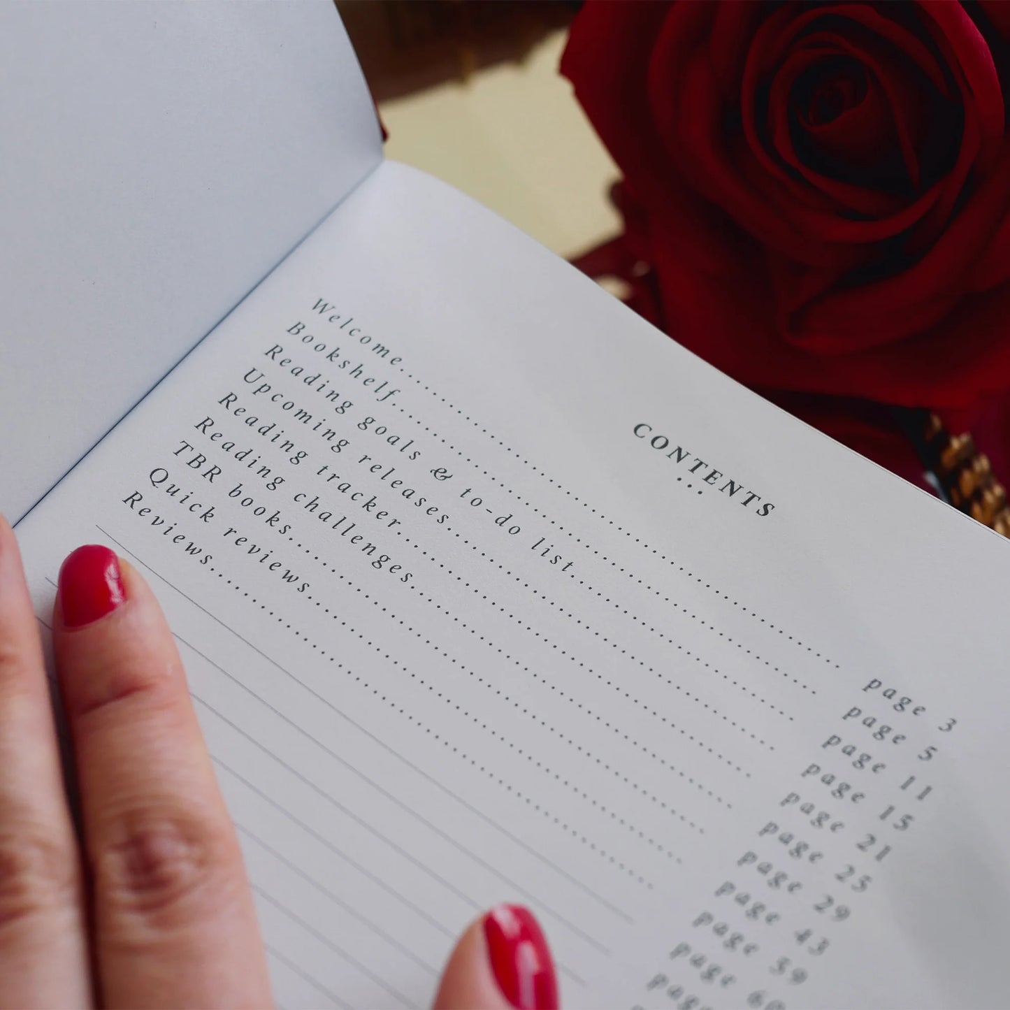 Reading Journal - Crimson Red
