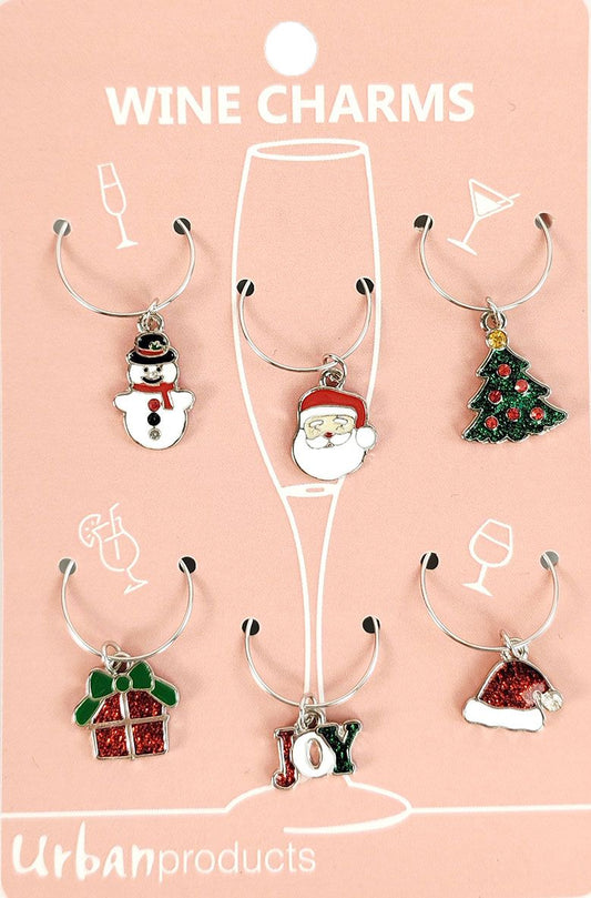 Christmas Wine Charms